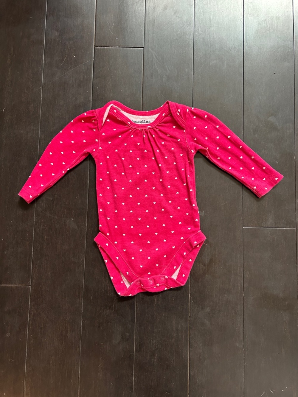Bundles Baby Place Pink Heart Long Sleeve Bodysuit Size 3-6 Months